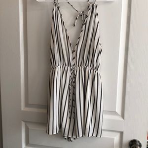 Open back Romper with adjustable straps